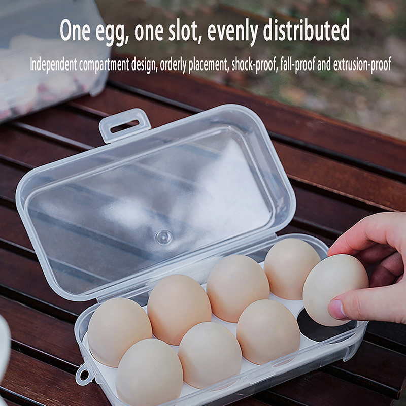 Camping Cooking Utensil Holder - 3/4/8 Grids Egg Holder Container For
