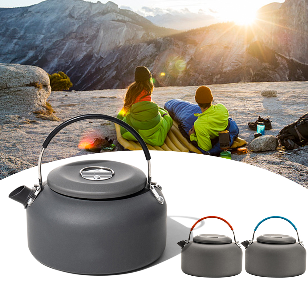 Camping Cooking Can - 0.8L/1.4L Outdoor Lightweight Aluminum Teapot Kettle