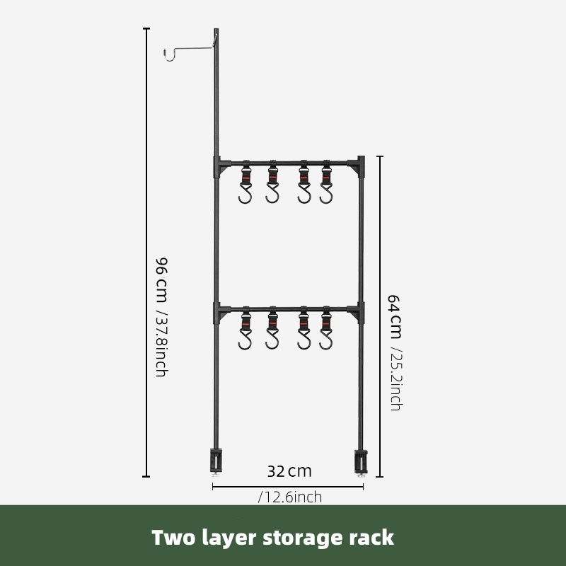 Camping Cooking Utensil Holder - PACOONE Camping Shelf IGT Lantern Stand