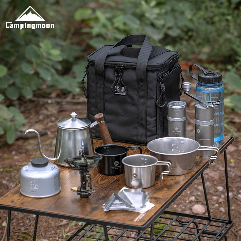 Camping Cooking Set With Bag - CAMPINGMOON BKXD-5F-B Small Card Stove Gas
