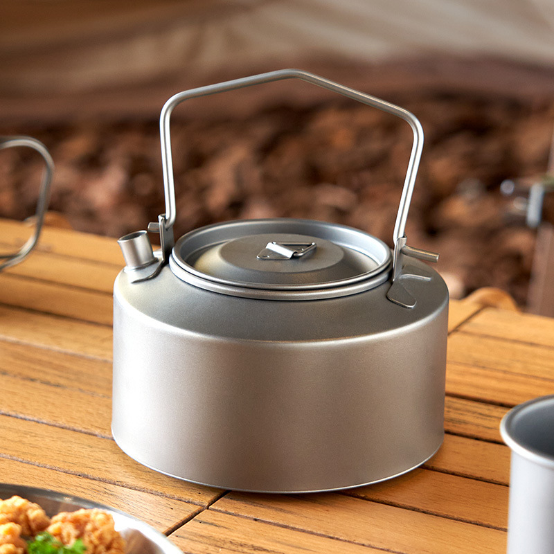 Camping Cooking Can - Camping Water Cooking Kettle Titanium Kettle