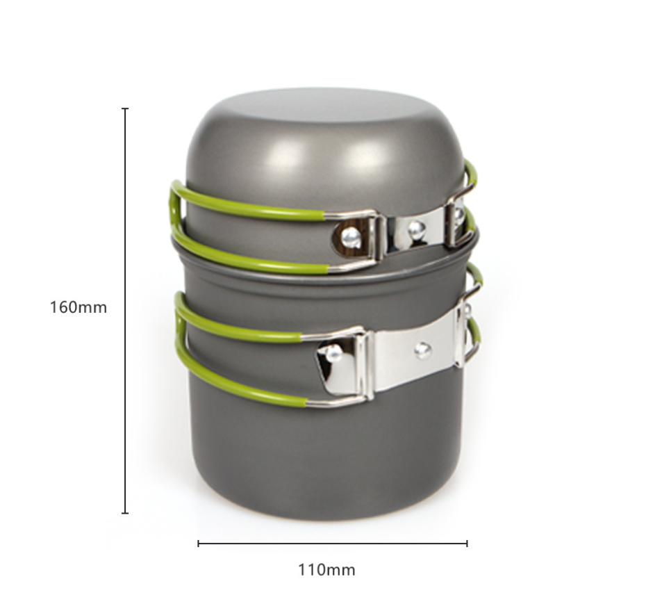 Ultralight Camping Pot Set: Ca - đánh giá và giá Camping Cooking Can