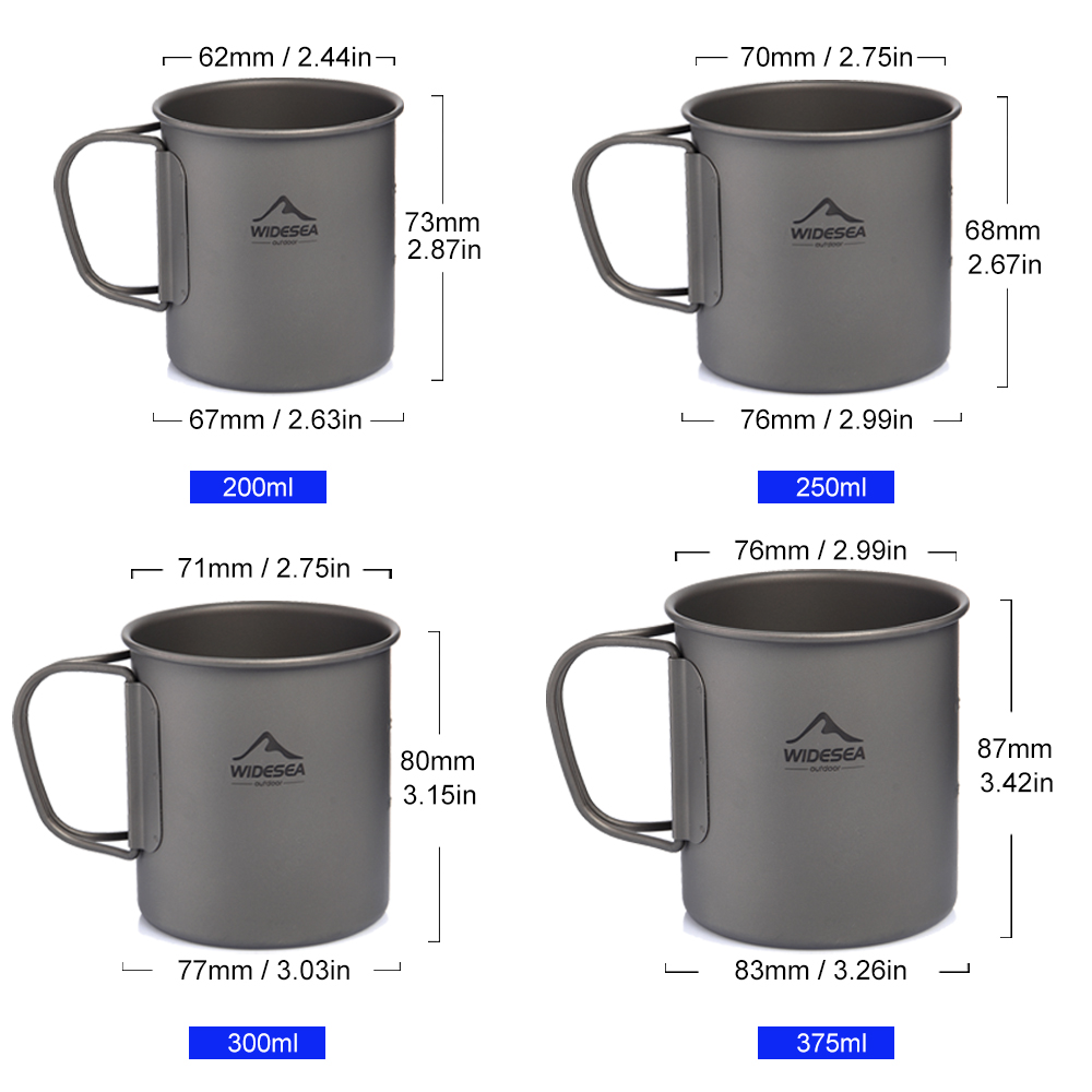 Widesea Camping Mug Titanium C - đánh giá và giá Camping Cooking Trangia