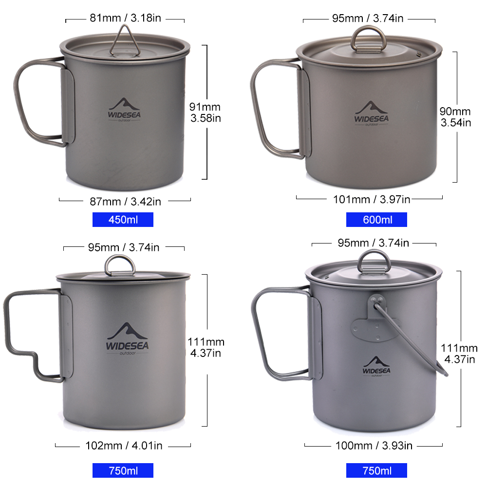Widesea Camping Mug Titanium C - đánh giá và giá Camping Cooking Trangia
