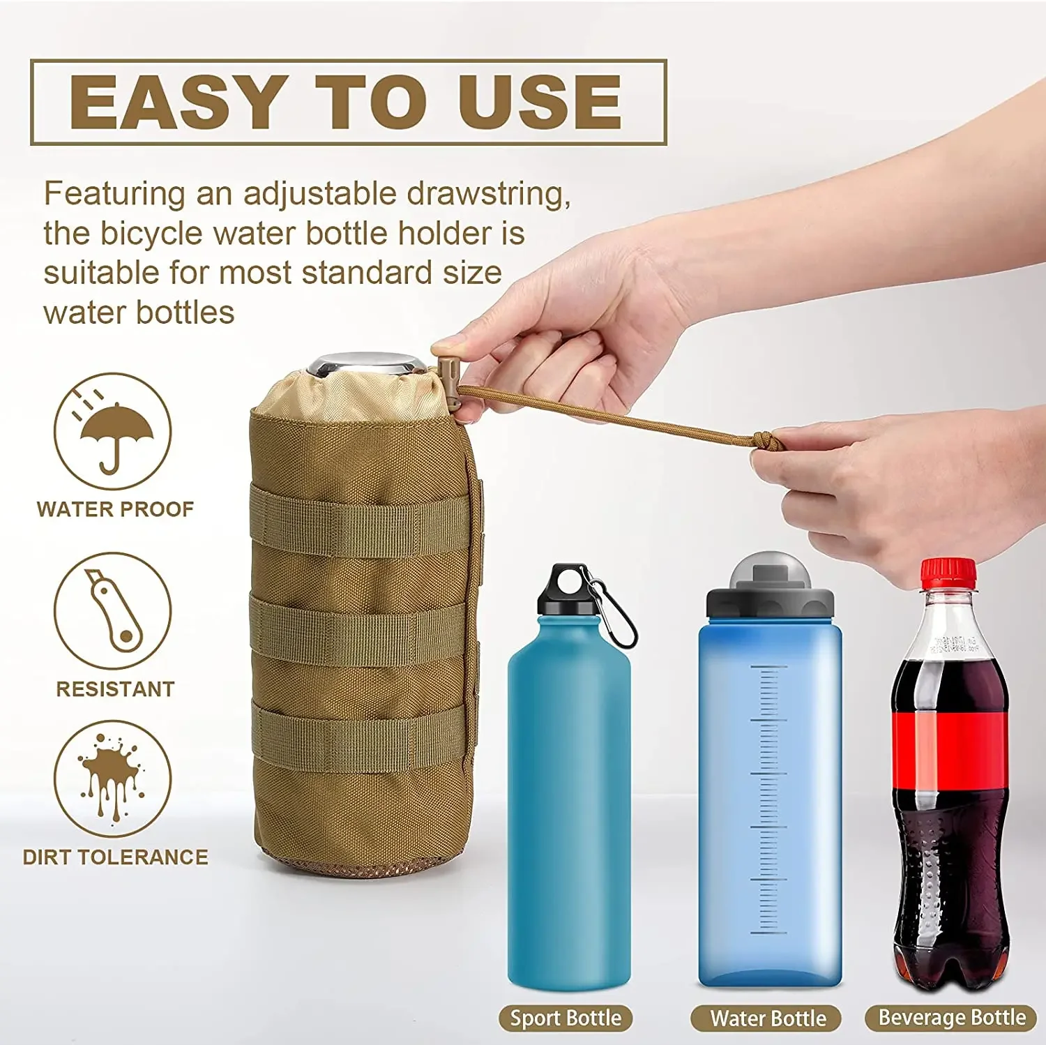 Tactical Molle Water Bottle Ba - đánh giá và giá Camping Cooking Can