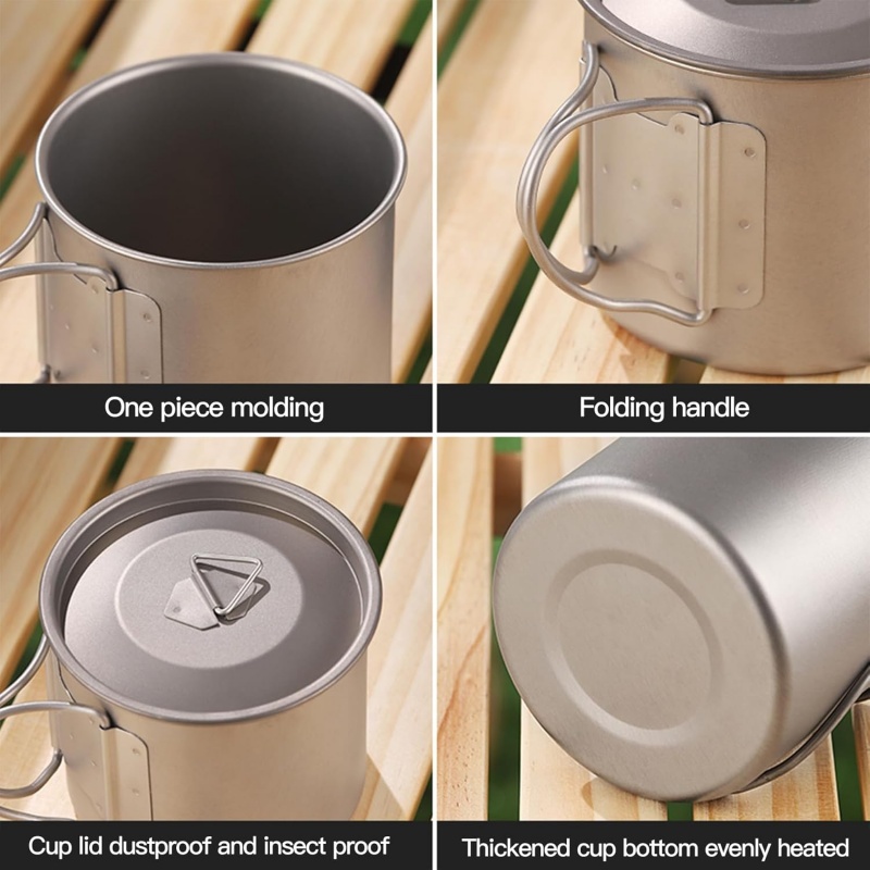 Titanium Camping Mug with Fold - đánh giá và giá Camping Cooking Set With Bag