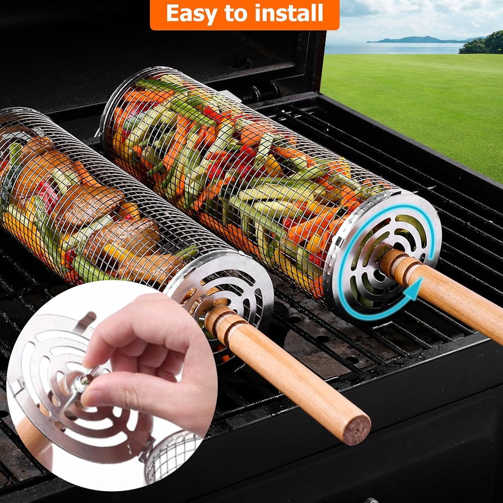 Large Round Stainless Steel Gr - đánh giá và giá Camping Cooking Grill
