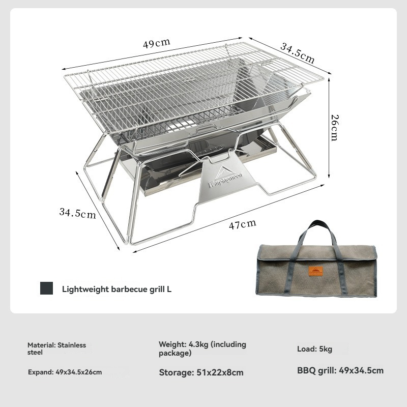 CAMPINGMOON MT-3 Large Folding - đánh giá và giá Camp Grill Portable Folding