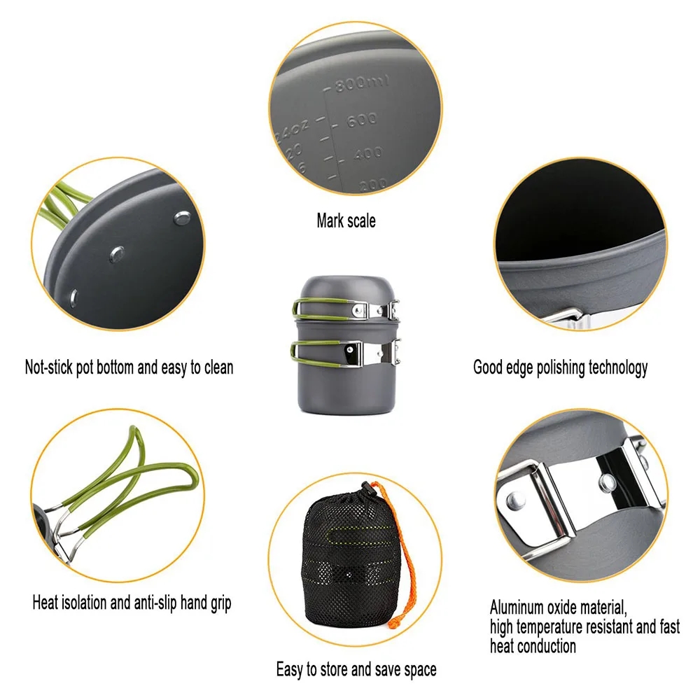 Camping Cookware Mess Kit Ultr - đánh giá và giá Camping Cooking Can