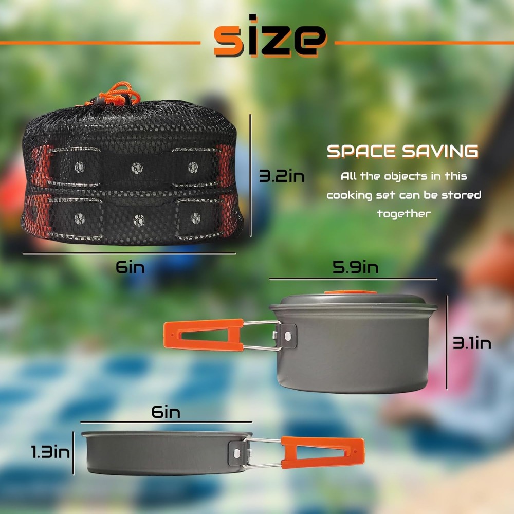 7Pcs Camping Pan Set - Backpac - đánh giá và giá Camping Cooking Pan