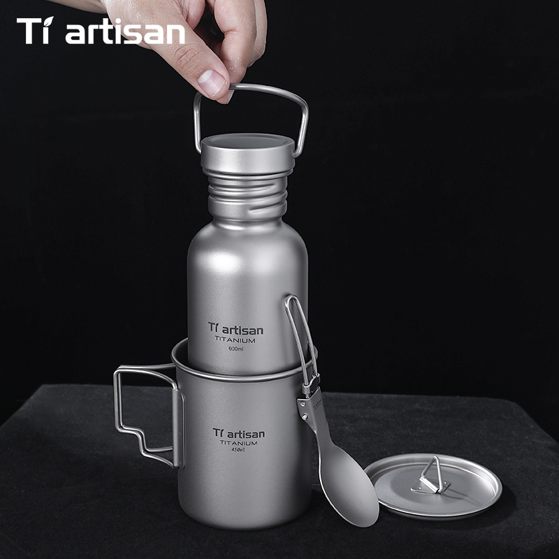 Tiartisan Titanium Cookware 3- - đánh giá và giá Camping Cooking Set With Bag