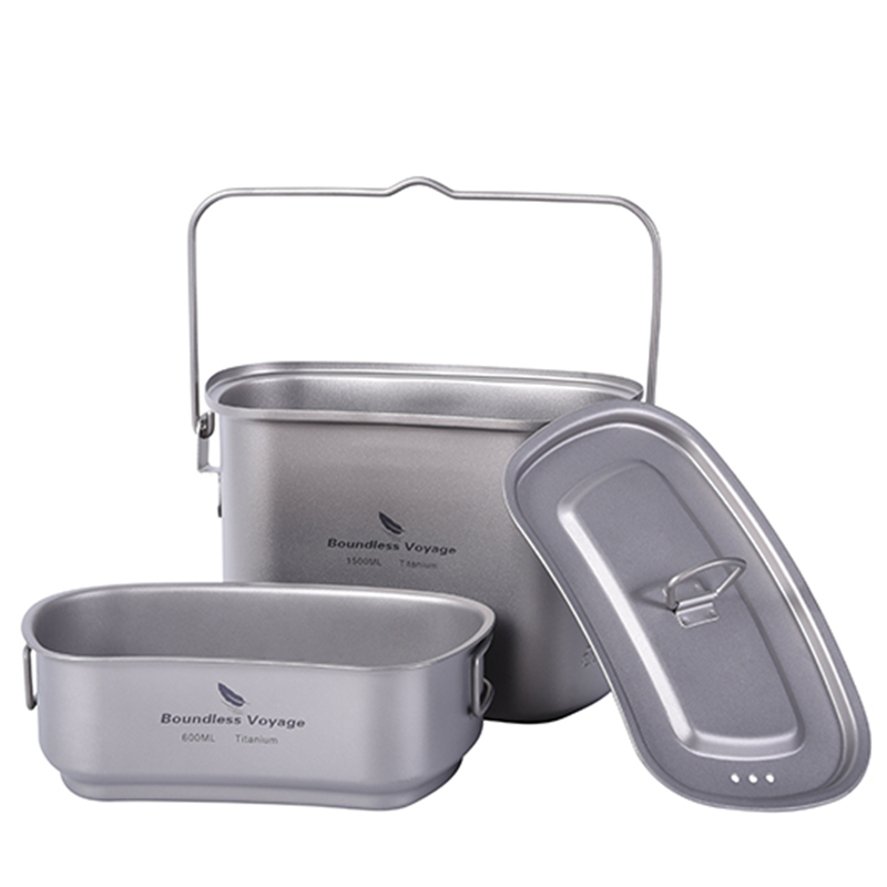 1.5L Outdoor Military Canteen  - đánh giá và giá Camping Cooking Kit Box