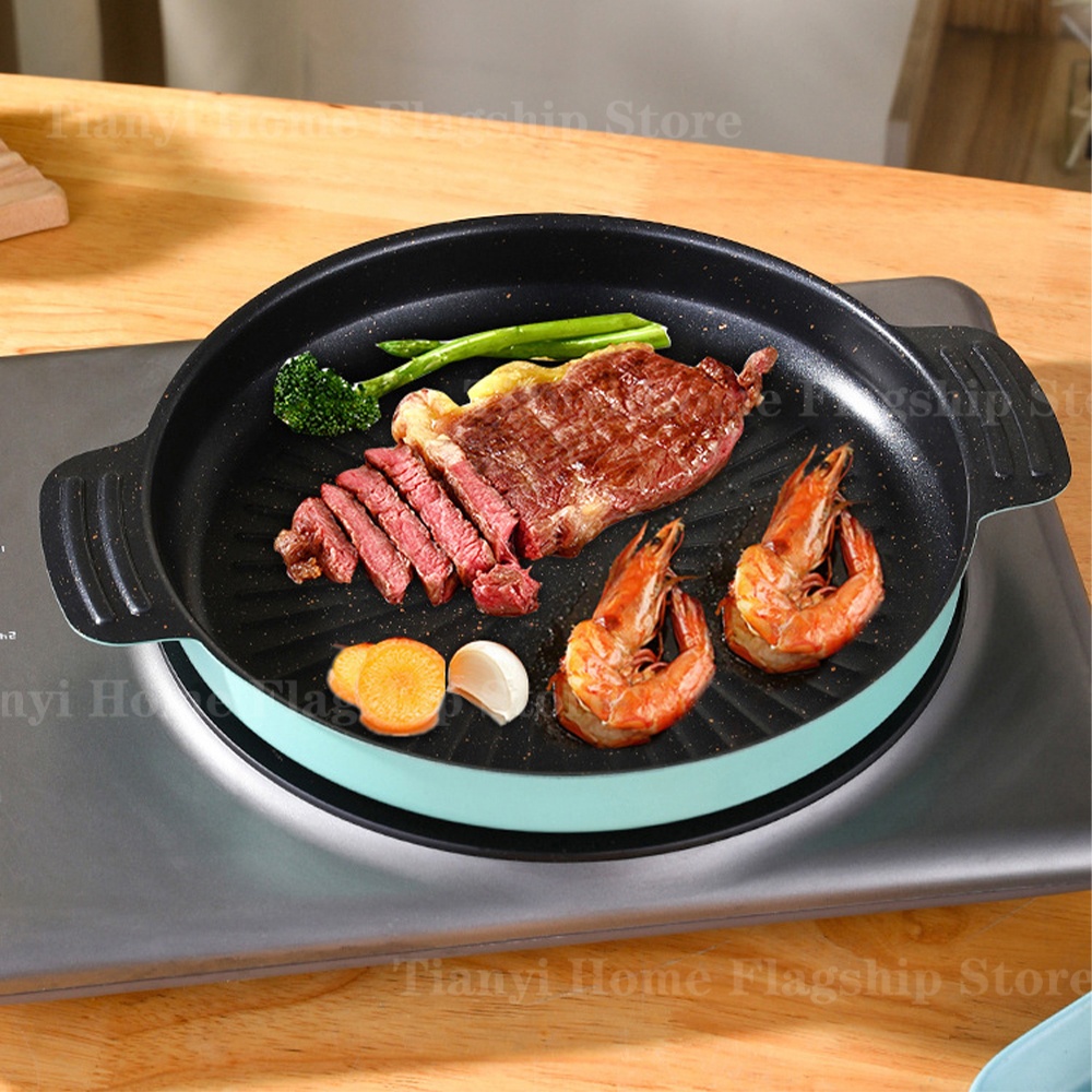Grill Pan Round Non-Stick Barb - đánh giá và giá Camping Cooking Grill