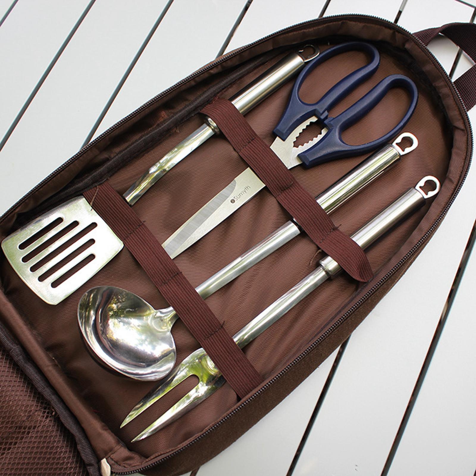 7pcs Camping Kitchen Utensil S - đánh giá và giá Camping Cooking Set With Bag