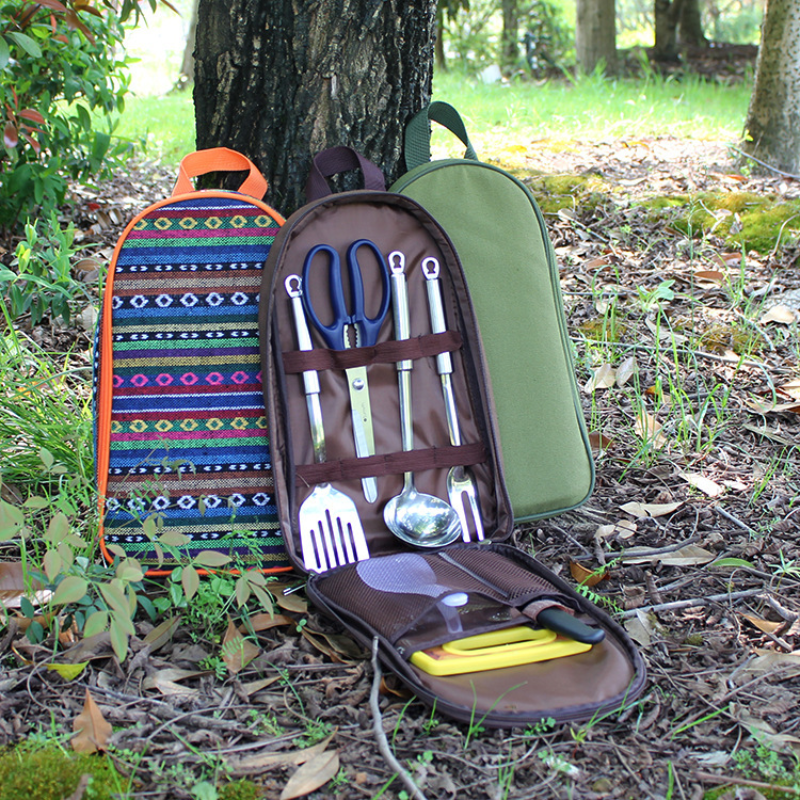 7pcs Camping Kitchen Utensil S - đánh giá và giá Camping Cooking Set With Bag
