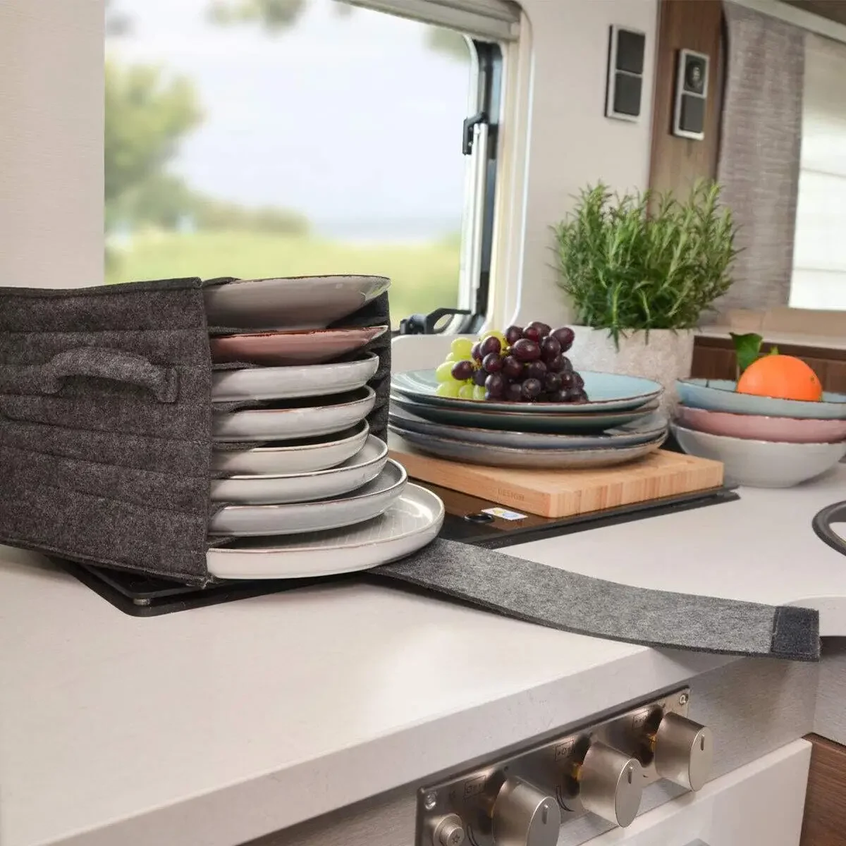 Felt Plate Dish Cup Storage Ba - đánh giá và giá Camping Cooking Utensil Holder