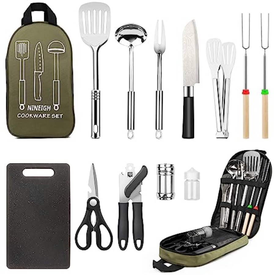 Camping Cooking Utensils Set,  - đánh giá và giá Van Camping Cooking