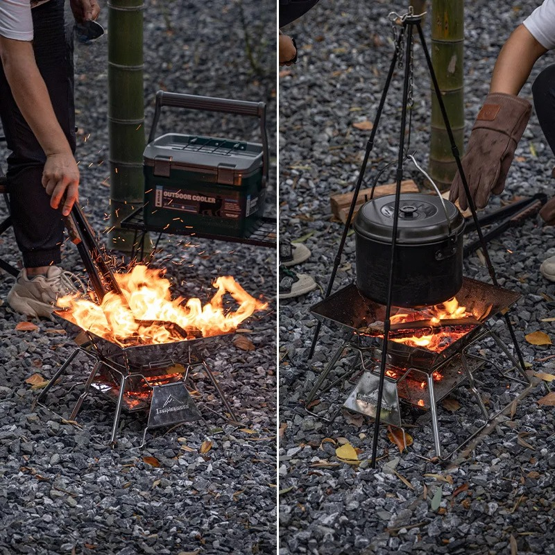 CAMPINGMOON Stainless Steel Fo - đánh giá và giá Camp Grill Portable Folding