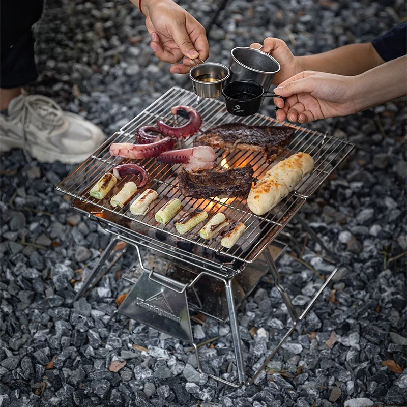 CAMPINGMOON Stainless Steel Fo - đánh giá và giá Camp Grill Portable Folding