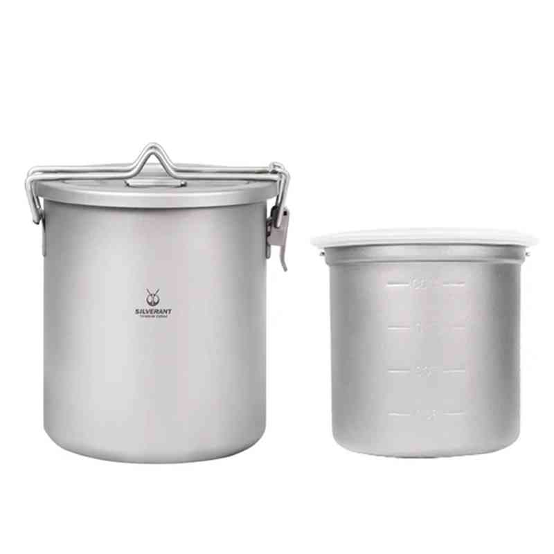 Silverant Camping Titanium Pot - đánh giá và giá Camping Cooking Set With Bag
