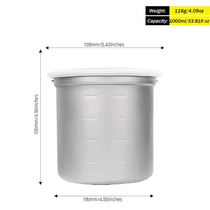 Silverant Camping Titanium Pot - đánh giá và giá Camping Cooking Set With Bag