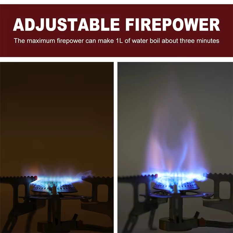 Portable 3-burner gas stove, f - đánh giá và giá Camping Cooking Easy