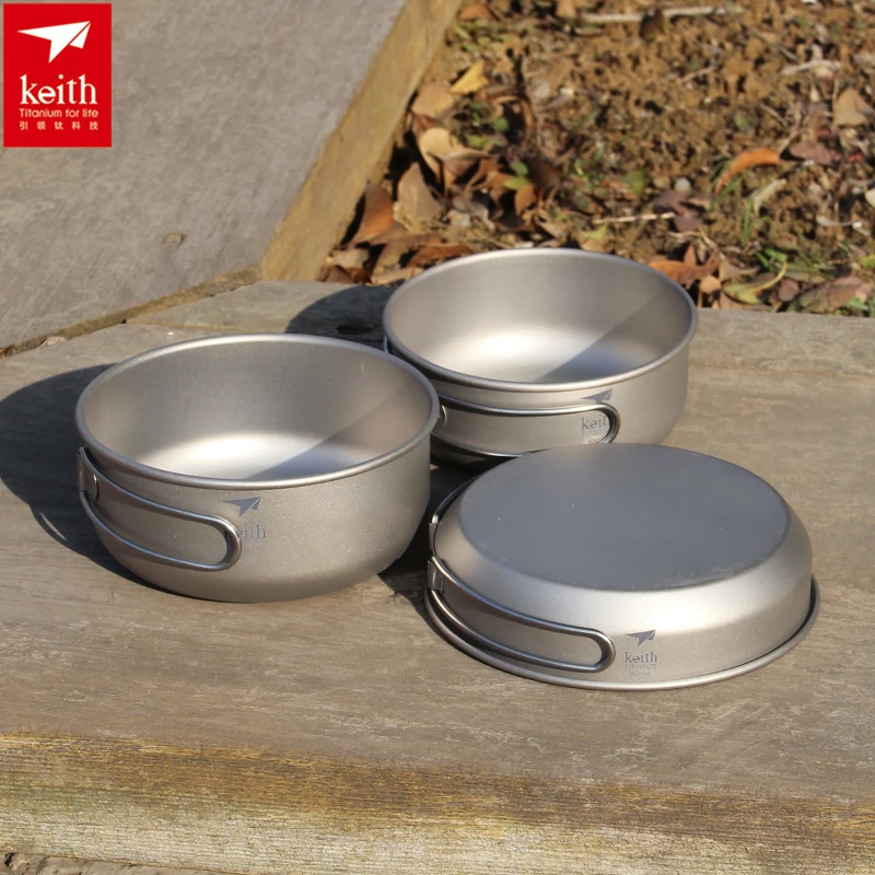Keith 3PCS Titanium Cookware P - đánh giá và giá Camping Cooking Pan