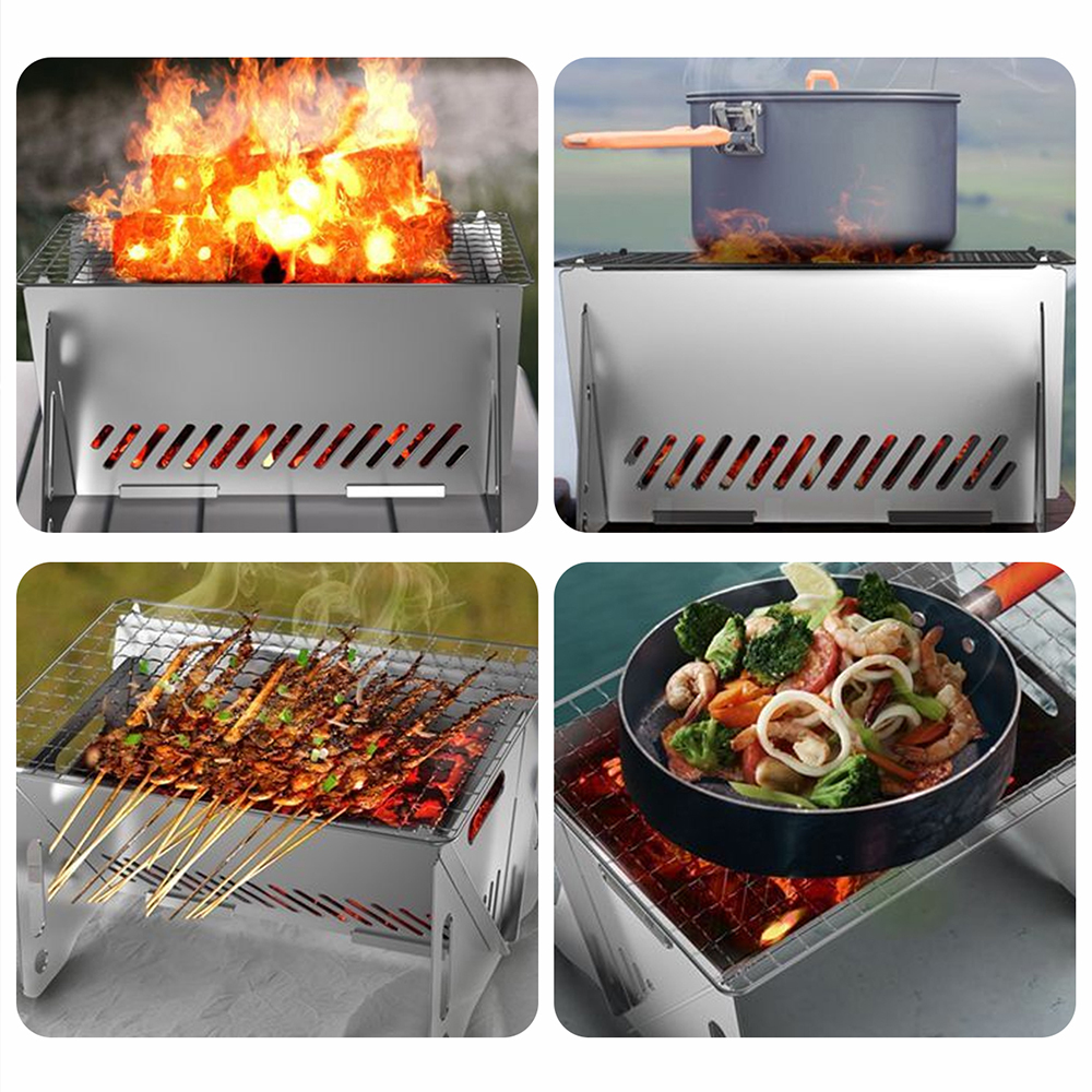 Camping Barbecue Stove with Gr - đánh giá và giá Camp Grill Portable Folding