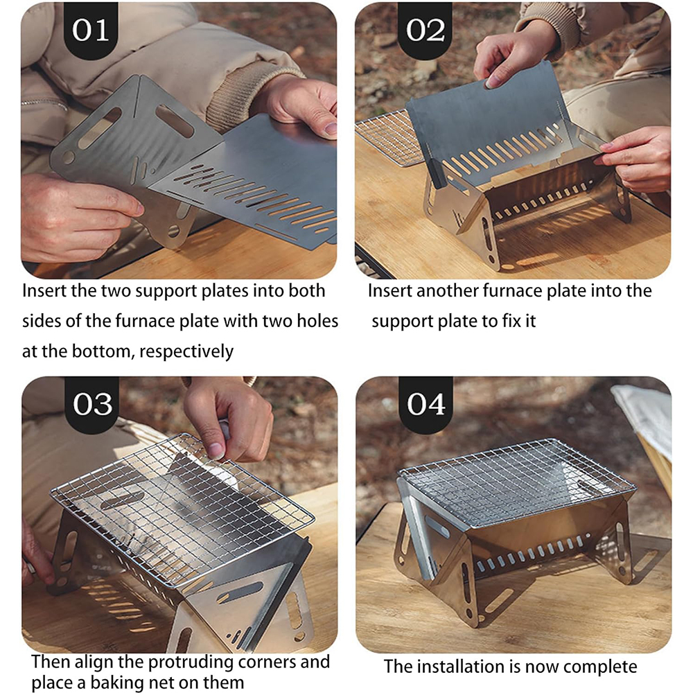 Camping Barbecue Stove with Gr - đánh giá và giá Camp Grill Portable Folding