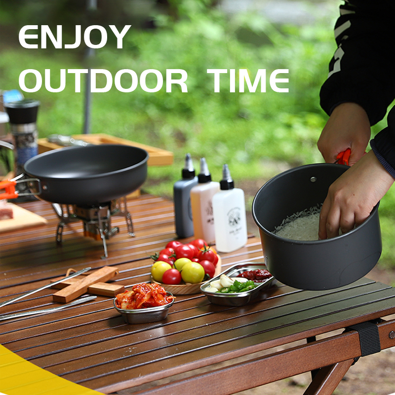 Camping Cooking Set, Outdoor K - đánh giá và giá Camping Cooking Set With Bag