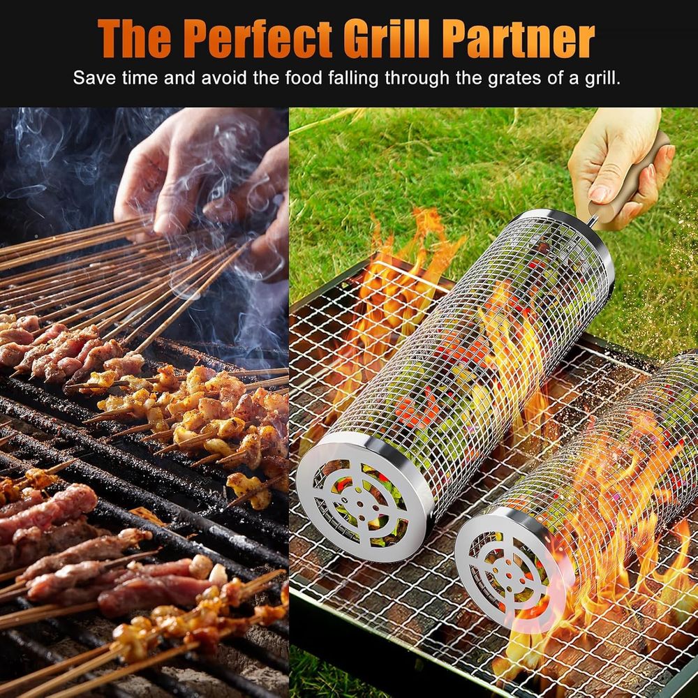 Set of 2 Stainless Steel BBQ G - đánh giá và giá Camping Cooking Grill