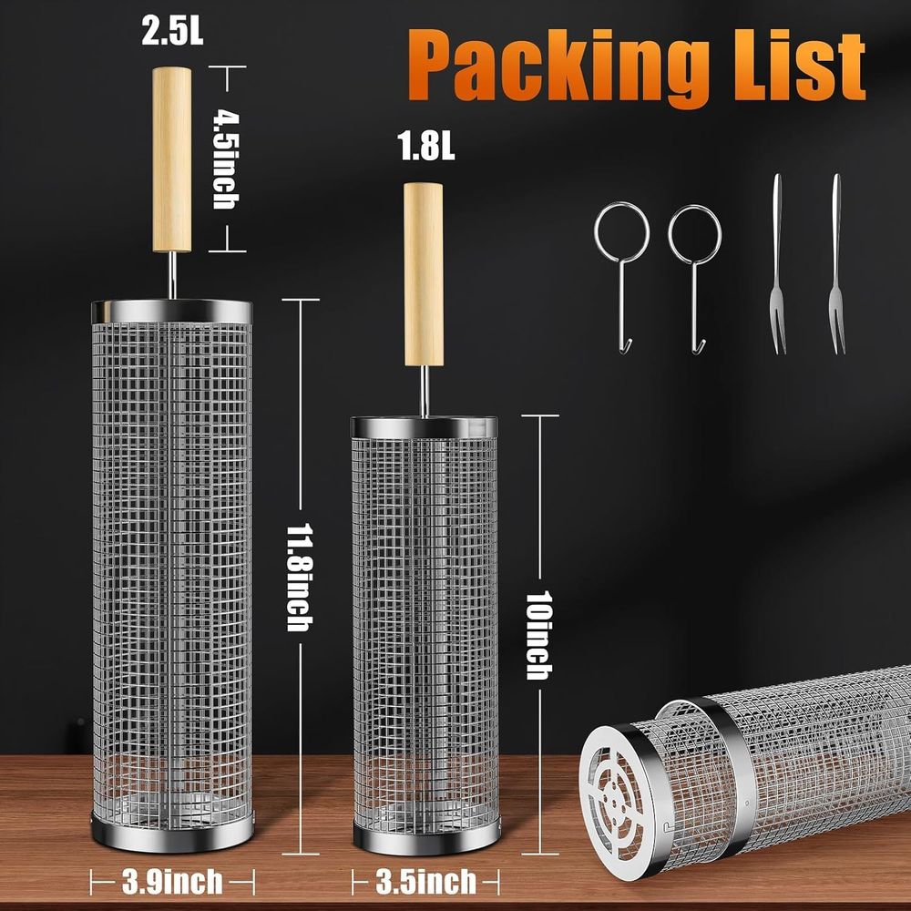 Set of 2 Stainless Steel BBQ G - đánh giá và giá Camping Cooking Grill