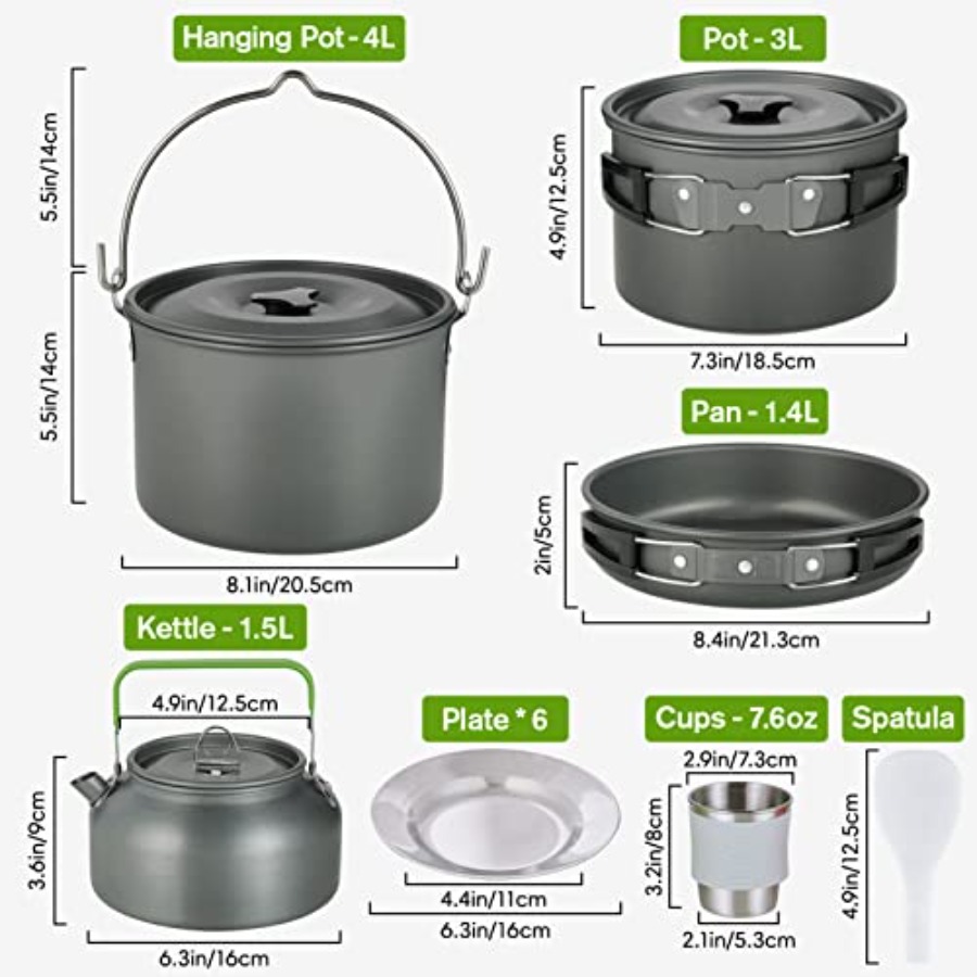MEETSUN Camping Cookware Set - - đánh giá và giá Camping Cooking Pan