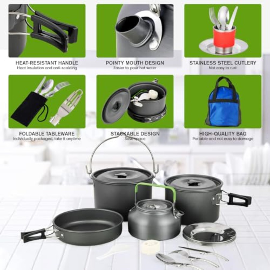 MEETSUN Camping Cookware Set - - đánh giá và giá Camping Cooking Pan