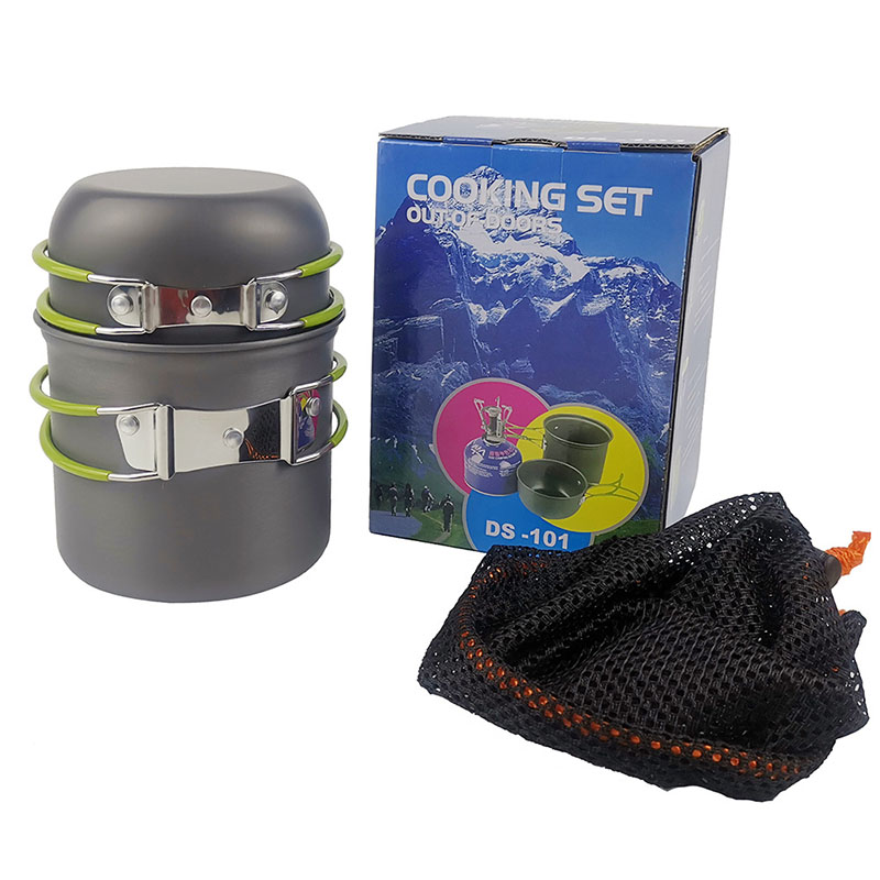 Camping Cookware Kit with Stov - đánh giá và giá Camping Cooking Kit Box
