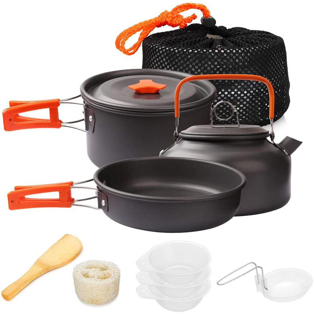 1pcs/1set Camping Cookware Kit - đánh giá và giá Camping Cooking Set With Bag