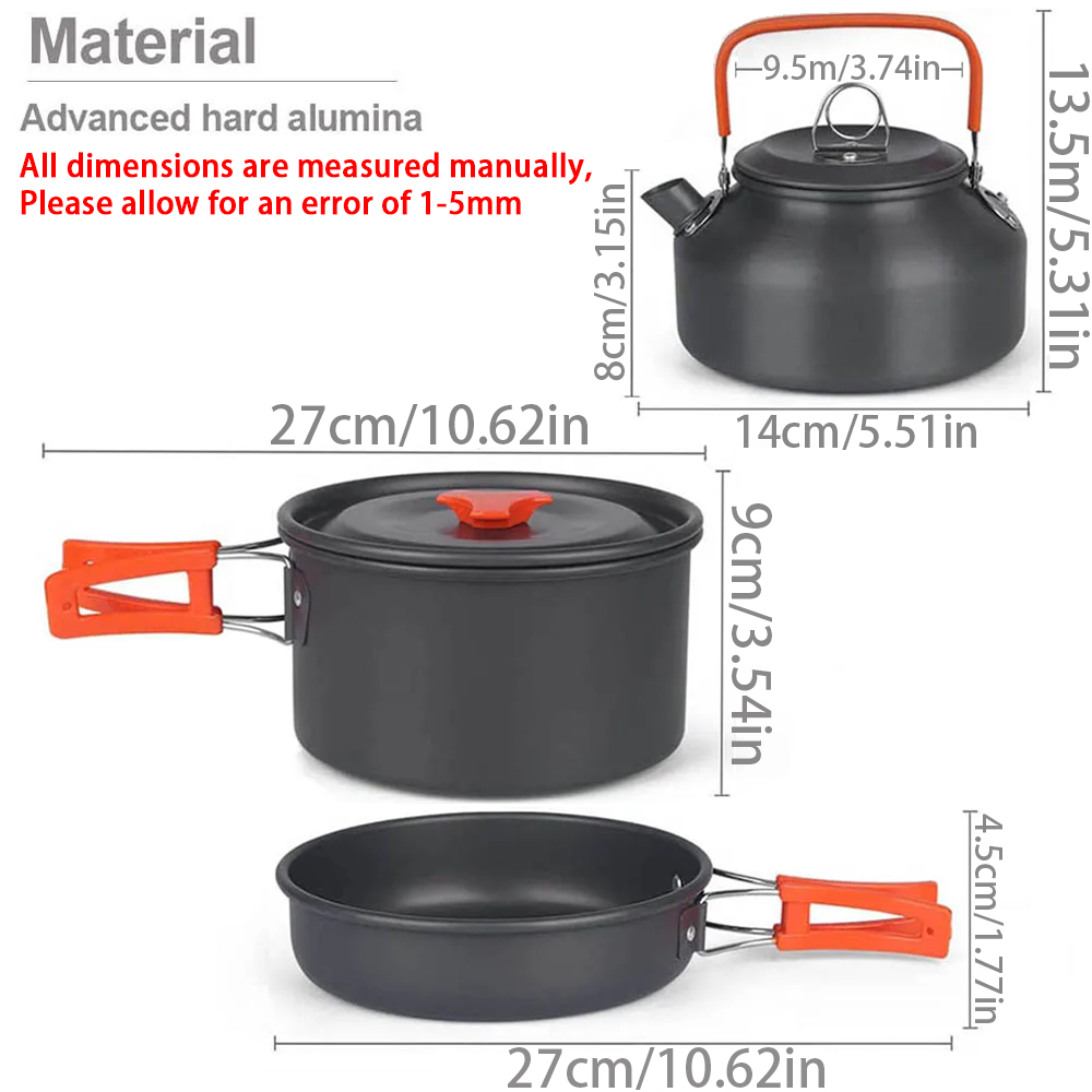 1pcs/1set Camping Cookware Kit - đánh giá và giá Camping Cooking Set With Bag