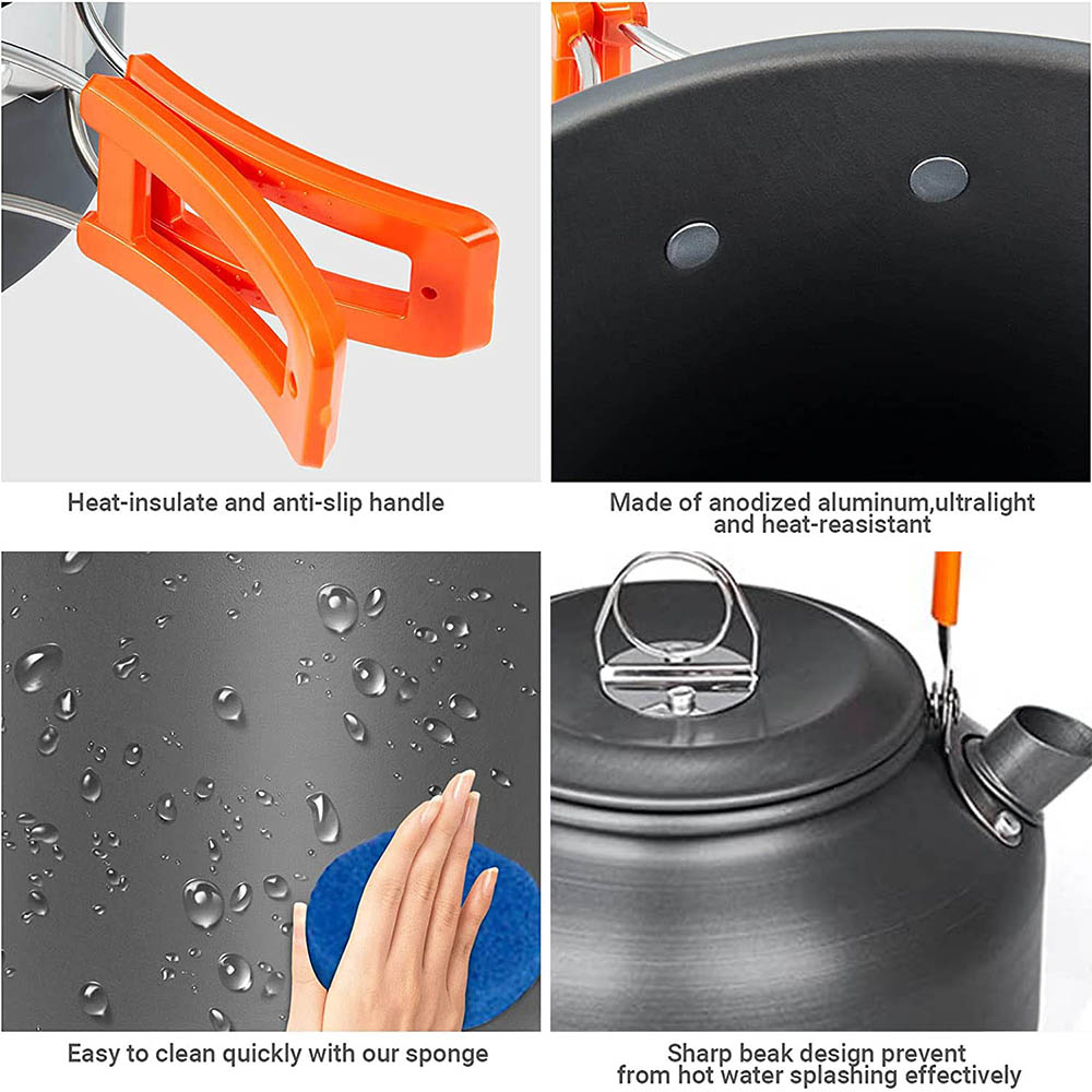 1pcs/1set Camping Cookware Kit - đánh giá và giá Camping Cooking Set With Bag