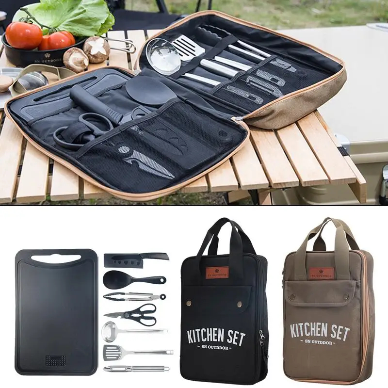 8pcs Camping Kitchen Cookware  - đánh giá và giá Camping Cooking Trangia