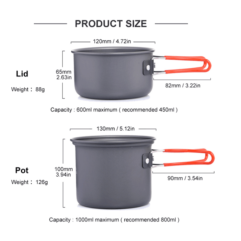Widesea Ultralight Camping Coo - đánh giá và giá Camping Cooking Pack