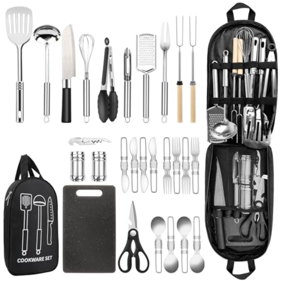 Camping Cooking Utensils Set,  - đánh giá và giá Van Camping Cooking