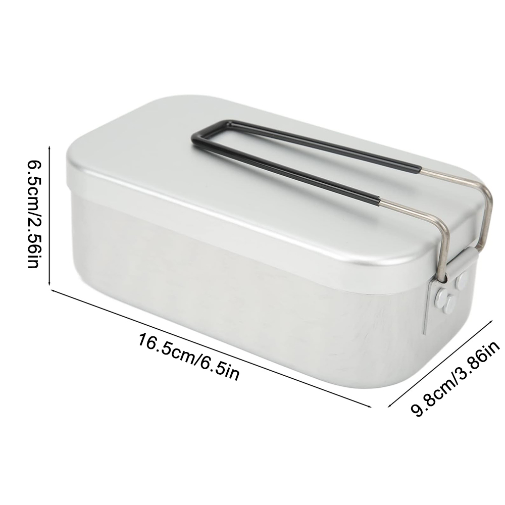 800ML Aluminum Lunch Boxes Out - đánh giá và giá Camping Cooking Kit Box