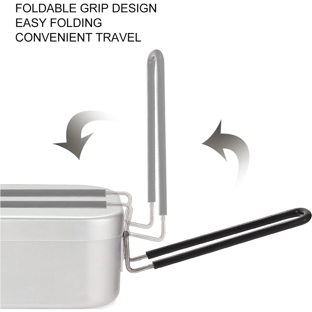 800ML Aluminum Lunch Boxes Out - đánh giá và giá Camping Cooking Kit Box