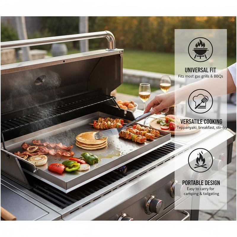 Flat Top Grill Plate 23x16 inc - đánh giá và giá Camping Cooking Grill