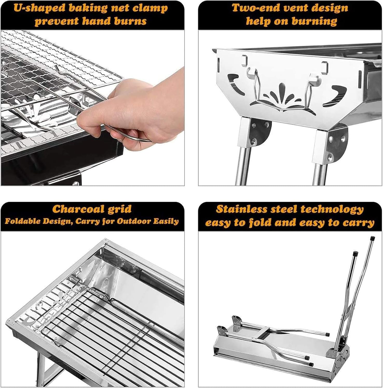 Portable Stainless Steel BBQ G - đánh giá và giá Camp Grill Portable Folding