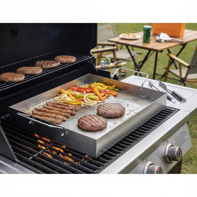 Free Shipping-Rectangular Flat - đánh giá và giá Camping Cooking Grill