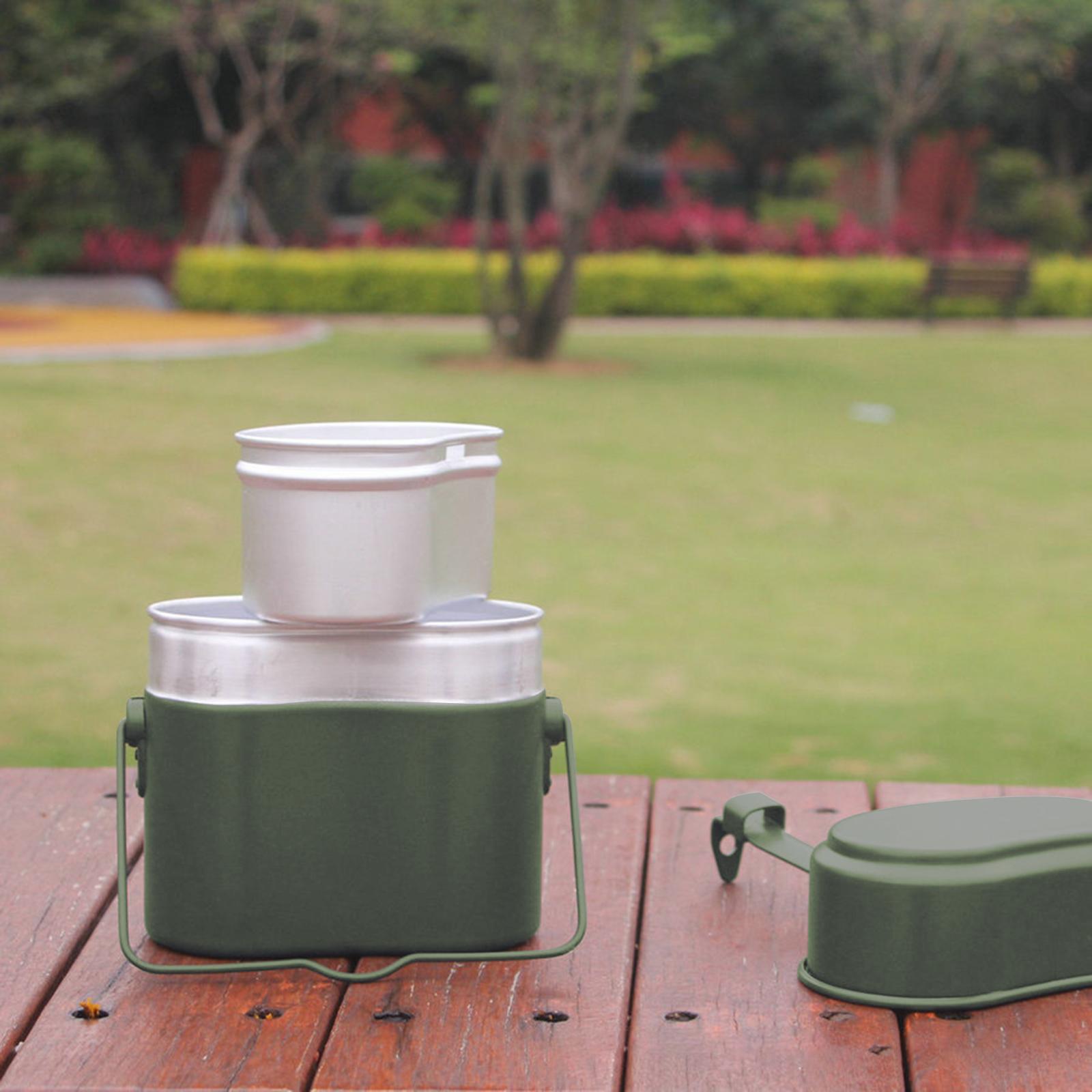 Lunch Box Mess Kit Pot and Pan - đánh giá và giá Camping Cooking Kit Box