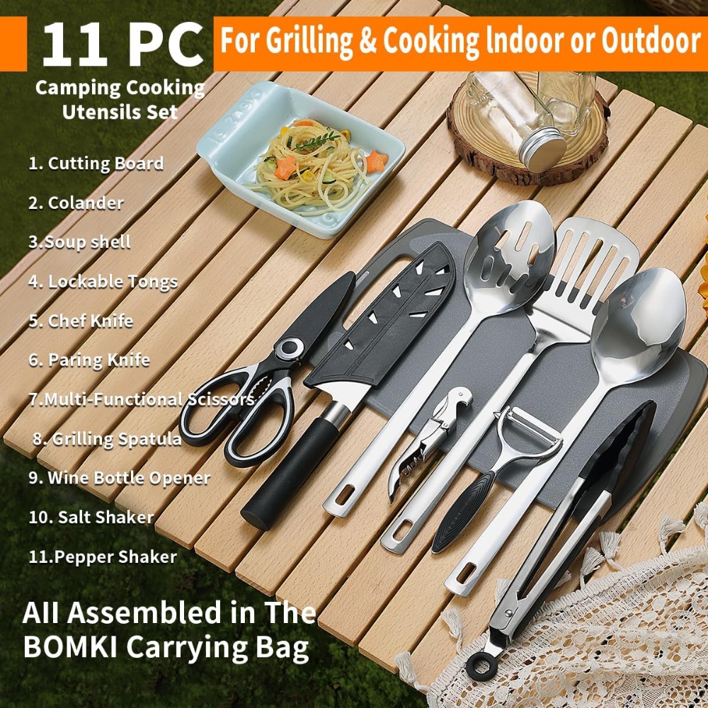 Camping Cooking Utensil Set 10 - đánh giá và giá Camping Cooking Grill
