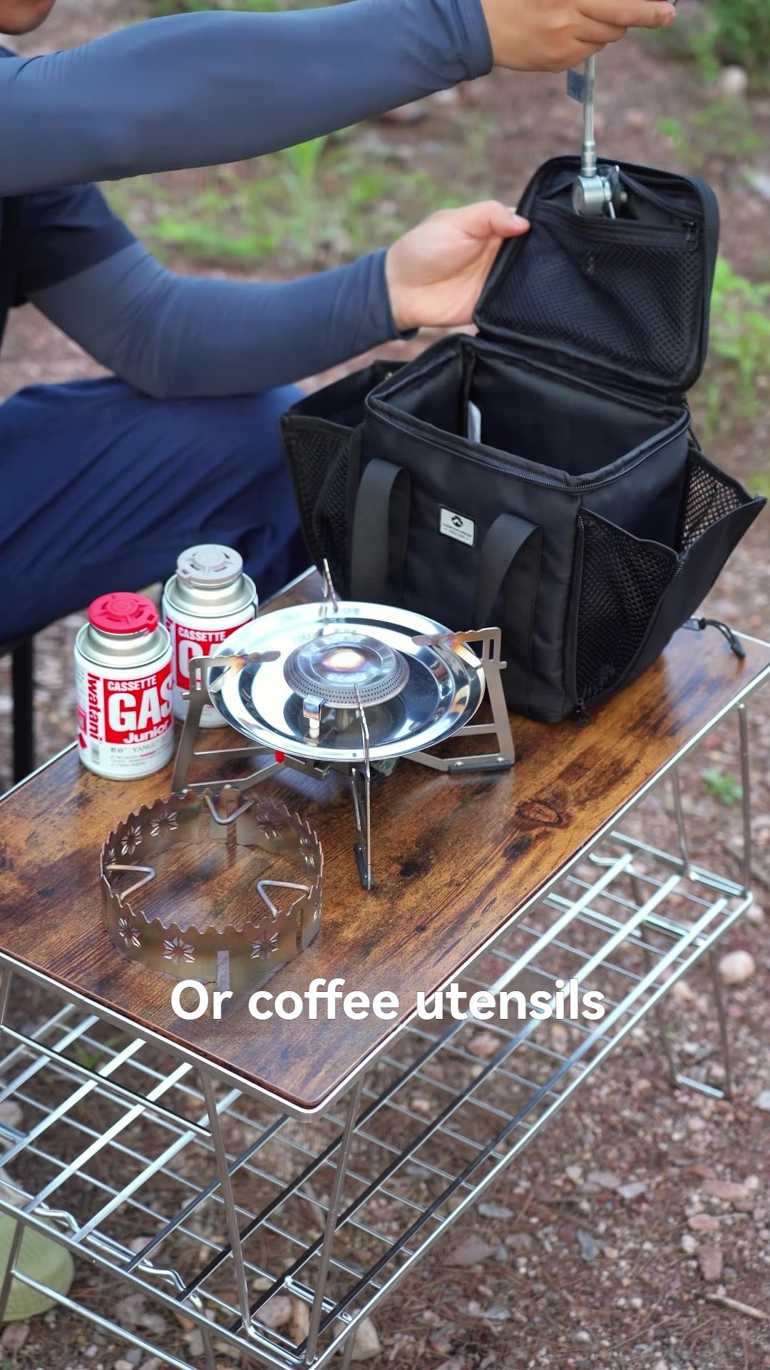 CAMPINGMOON BKXD-5F-B Small Ca - đánh giá và giá Camping Cooking Set With Bag