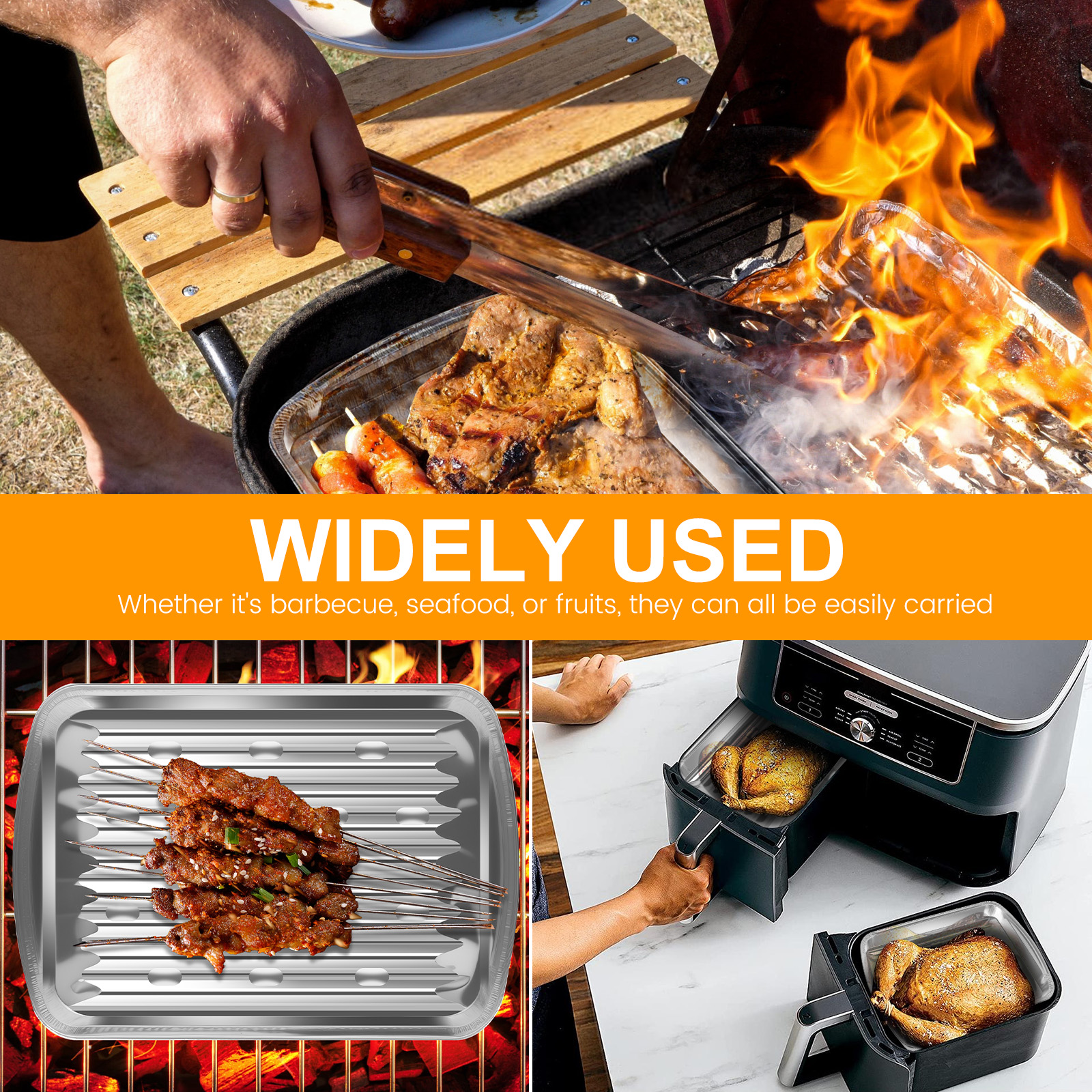 Aluminum Foil Trays Non-Stick  - đánh giá và giá Camping Cooking Pan